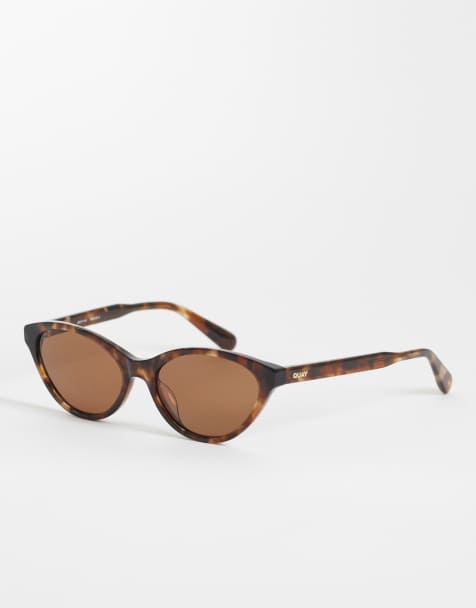 Quay talk nice narrow cat eye sunglasses in tortoiseshell - view 1