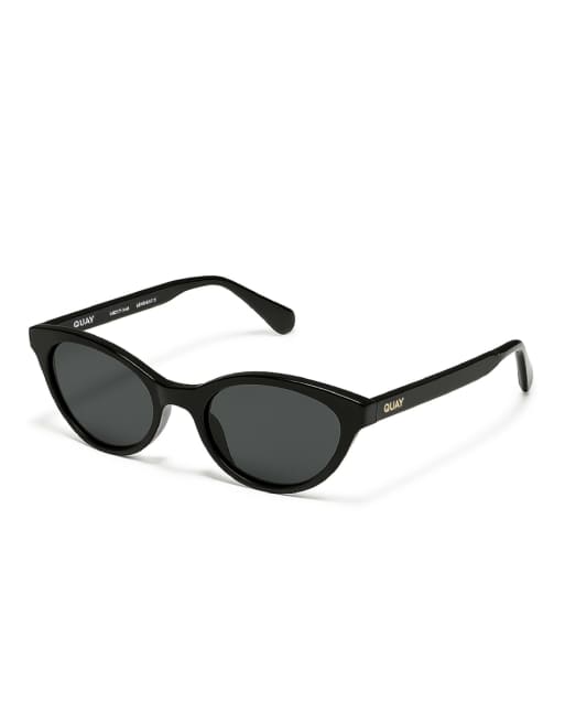 Quay - Talk Nice - Smalle cat eye zonnebril in zwart , 3 van 3