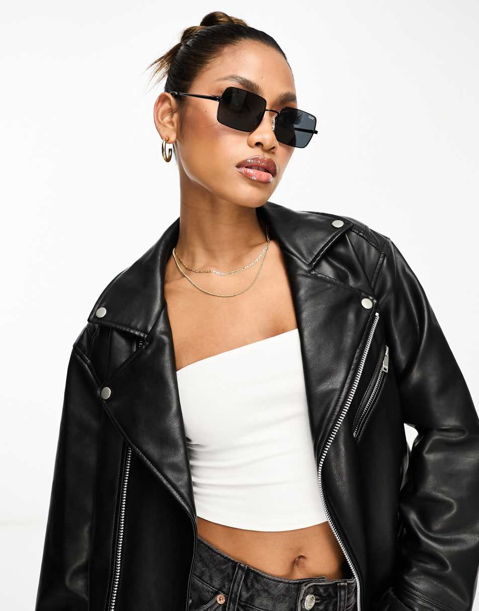 Weekday Cruise squared sunglasses in black