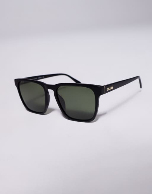 Quay – Unplugged – Quadratische Sonnenbrille in Schwarz mit polarisierten Gläser, 2 von 3