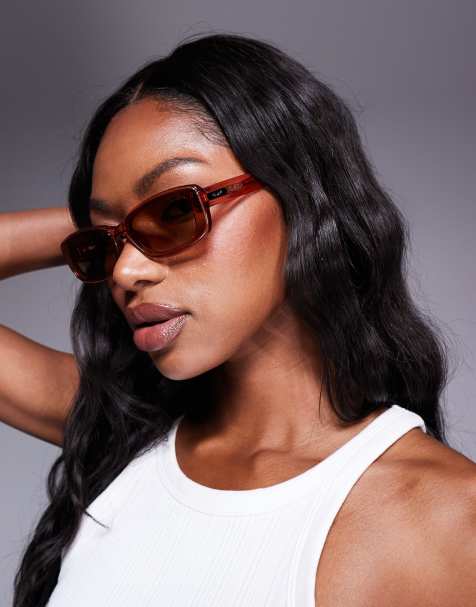 Quay - Vibe Check - Lunettes de soleil rectangulaires - Rose blush - view 1