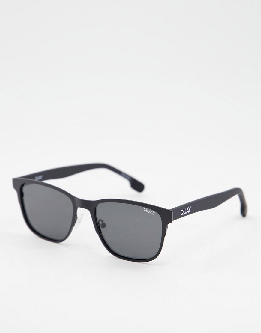 Quay - Vierkante zonnebril in zwart