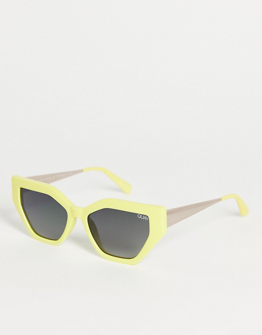 Quay Australia - Quay vinyl cat eye sunglasses-yellow