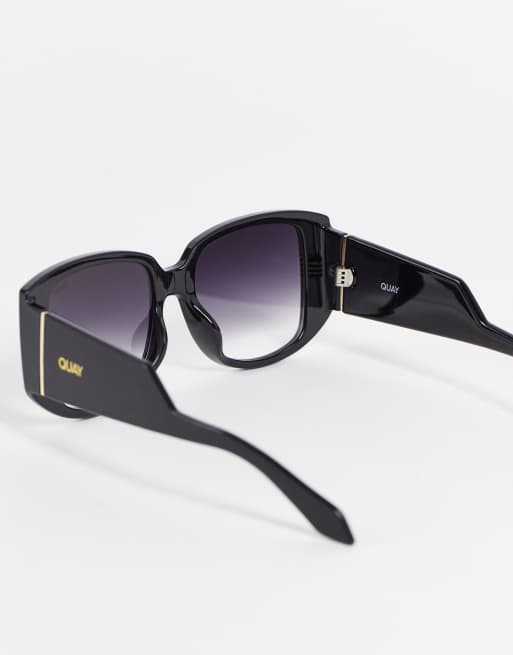 Quay - Who Is She - Lunettes de soleil carrées pour femme - Noir, 2 de 4