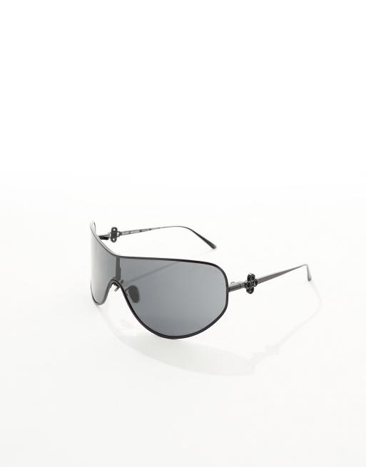 Quay + Guizio Australia Black Shield Aviator Sunglasses BALANCE Shield Sunglasses for Women – Quay Australia main image 4