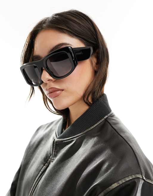 Quay x Guizio UNIFORM Sunglasses Quay x Guizio uniform oversized square sunglasses in tort  main image 2