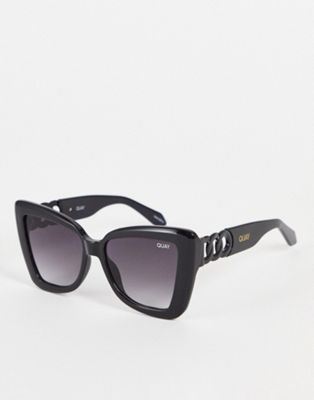 Quay Chain Reaction cat eye sunglasses in black