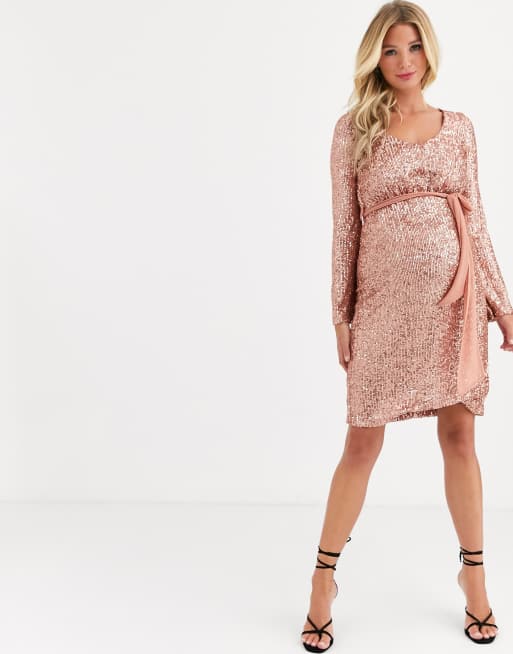 Rose gold outlet pregnancy dress