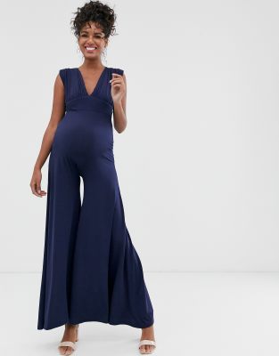 maternity wide leg jumpsuit