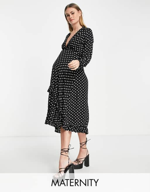 Asos maternity hotsell polka dot dress