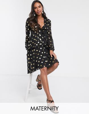 plunge front skater dress
