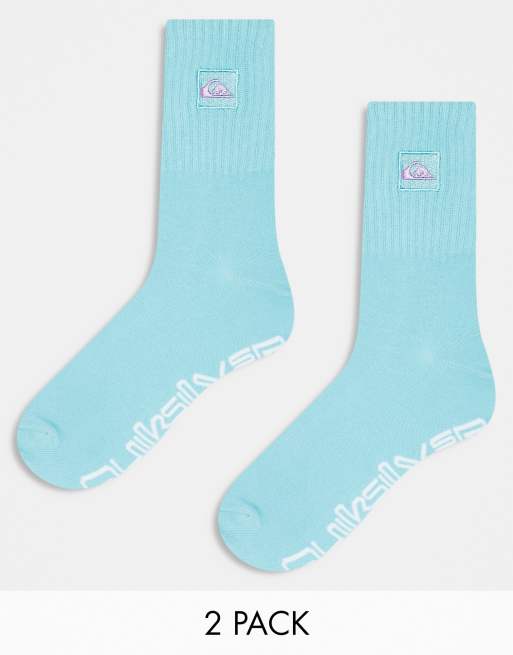 Quiksilver – 2er-Pack Socken in Lila/Blau