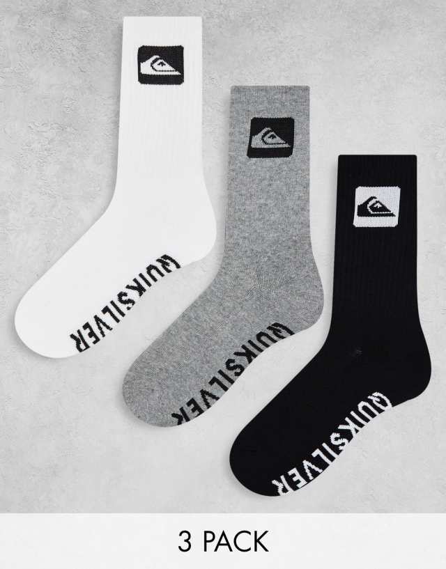 Quiksilver 3 pack socks in multi