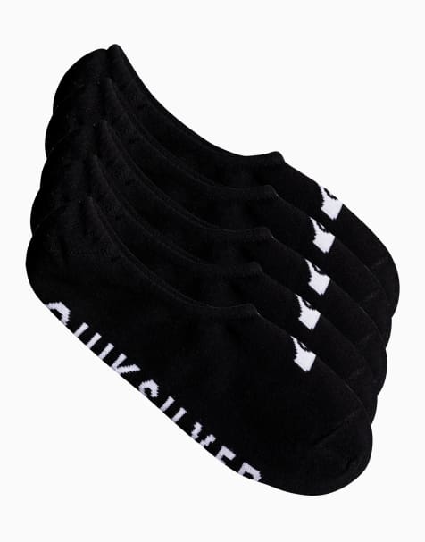 Quiksilver – 5er-Pack Füßlinge in Schwarz - view 1