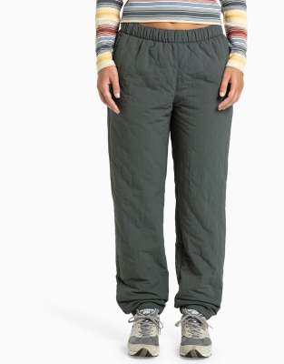 Quiksilver - Adventure - Gesteppte Hose in Urban Chic in Schwarz