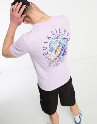 Quiksilver Quiksilver arch logo t-shirt in lilac-Purple
