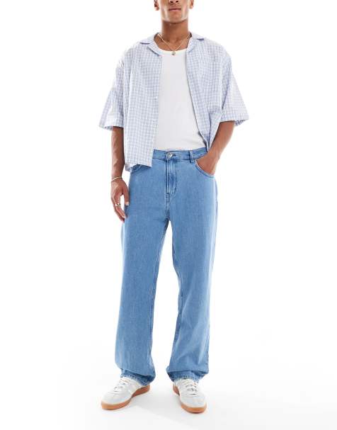Quiksilver Baggy nineties wash jeans in blue
