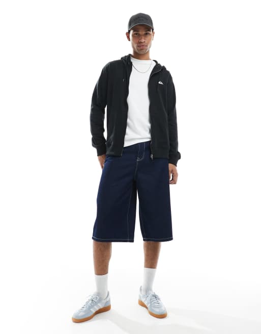 Quiksilver – Basic – Kapuzenjacke in Schwarz mit Reißverschluss, 4 von 4