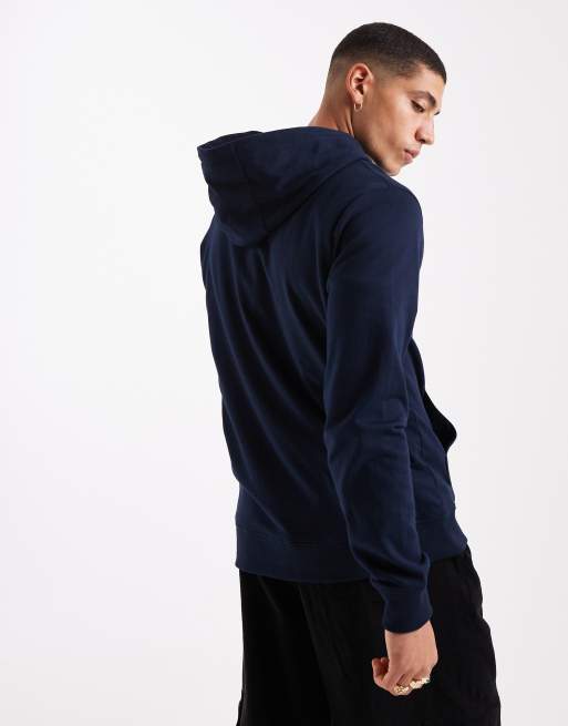 Quiksilver Basic zip full zip hoodie in blue, 4 of 4