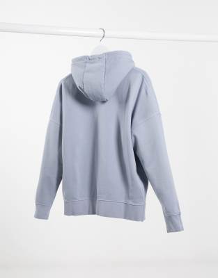 washed blue hoodie