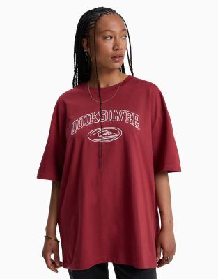 Quiksilver Boyfriend Short Sleeve T-shirt In Red