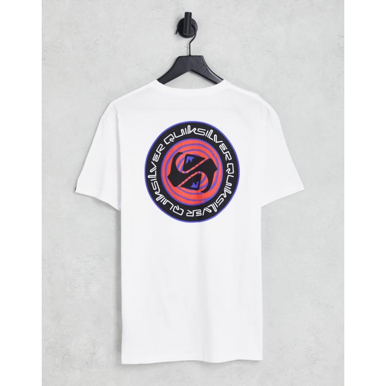 white Quiksilver ASOS Game Circle T-shirt | in