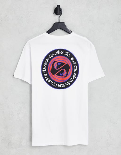Quiksilver – Circle Game – Vit t-shirt med runt tryck