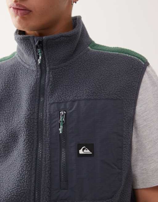 Quiksilver – Clean Coast – Fleece-Weste in India Ink mit Reißverschluss, 5 von 5
