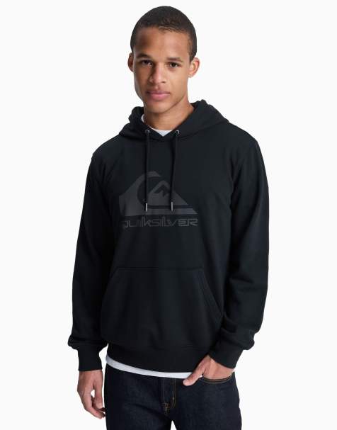 Quiksilver – Comp – Kapuzenpullover in Schwarz mit Logo - view 1
