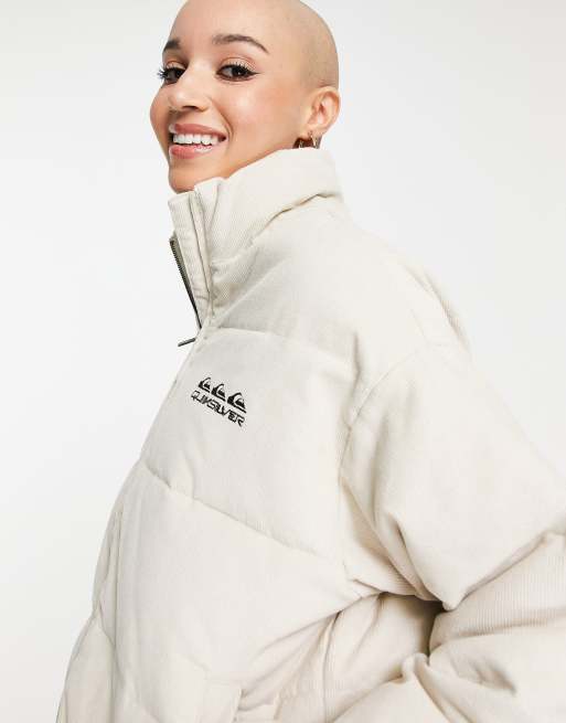 Quiksilver - Cropped dynejakke i beige - Kun hos ASOS, 2 af 4