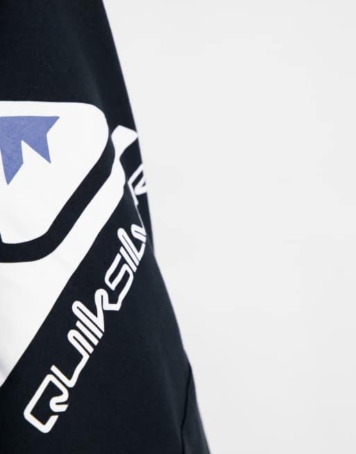 Quiksilver – Czarna bluza z kapturem z dużym logo, 3 z 4