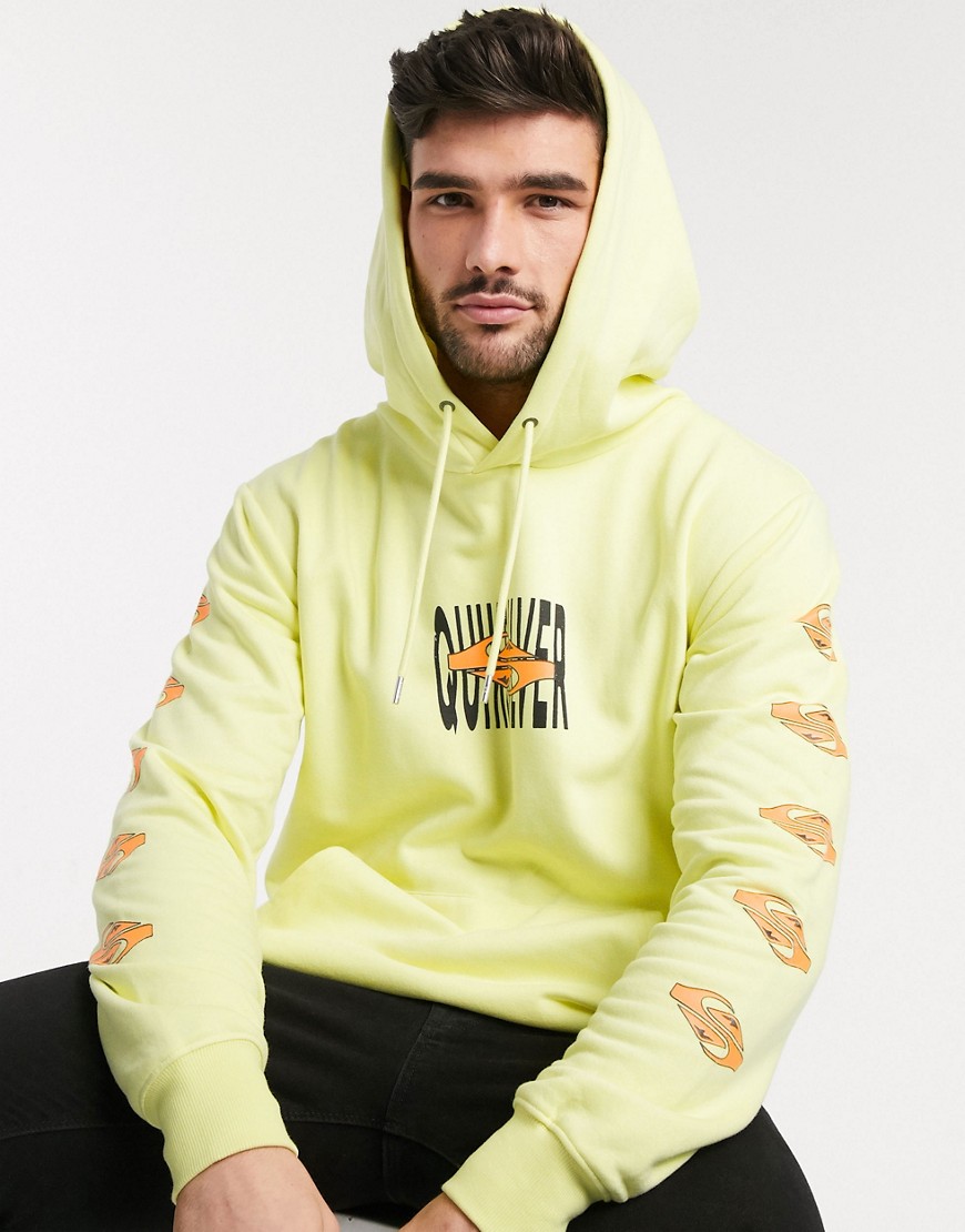 Quiksilver - Either Way - Fleece hoodie in geel