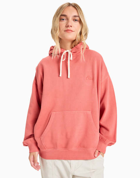 Quiksilver – Essential – Kapuzenpullover in Mineralrot - view 1