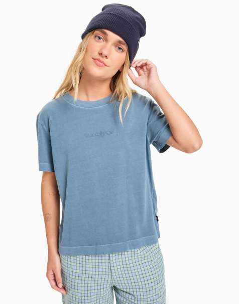 Quiksilver – Essential – Kurzärmliges T-Shirt in Chinablau - view 1