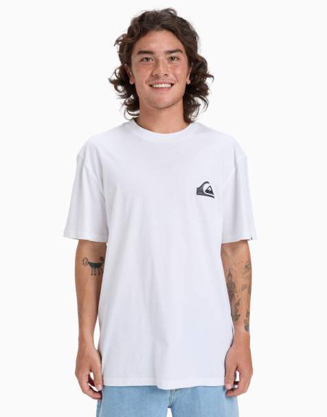 Quiksilver – Ev – Kurzärmliges T-Shirt in Weiß mit kleinem Logo - view 1
