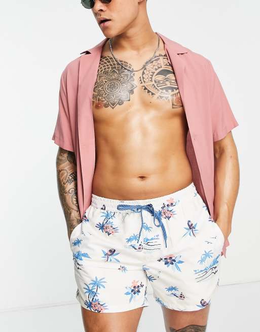 Quiksilver Everday Scenic 16 volley board shorts in cream