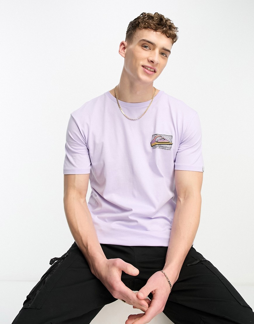 Quiksilver fade t-shirt in lilac-Purple