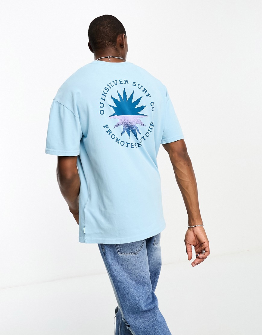 Quiksilver Fading Sun t-shirt in light blue