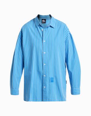 Quiksilver Finvoy Long Sleeve Shirt In Blue