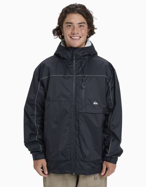 Quiksilver Full rig waterproof hooded jacket in black - view 1