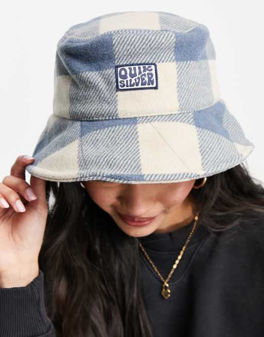 Quiksilver - Funky - Vintage-bøllehat i blå/hvid