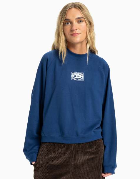 Quiksilver Graphic crew neck sweater in estate blue - view 1
