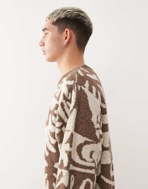 Quiksilver - Hall City - Pull en jacquard - Marron chocolat, 4 de 5