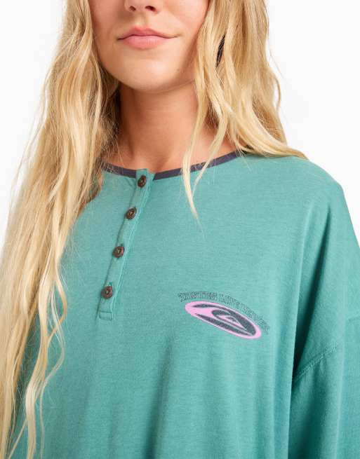 Quiksilver – Henley – Langärmliger Body in Tiefmeerblau, 3 von 4