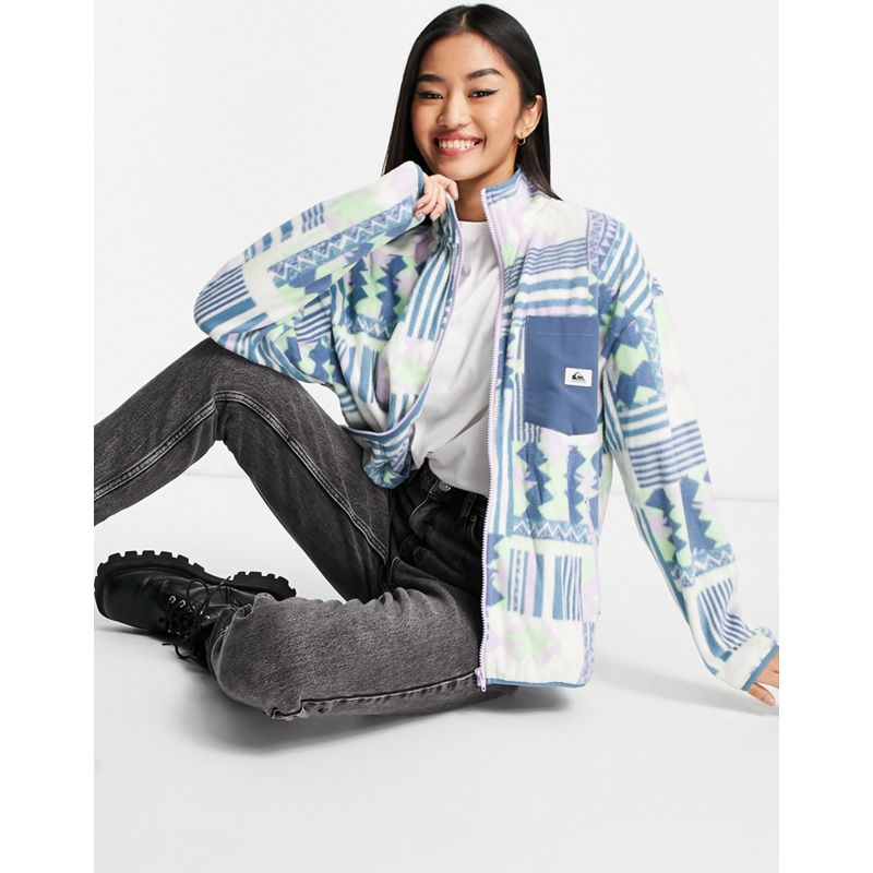 Donna hxCth Quiksilver - Heritage Thrift Aztec - Pile blu con zip