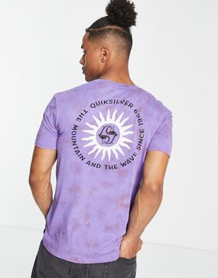 Quiksilver High Tide t-shirt in tie dye purple - ASOS Price Checker