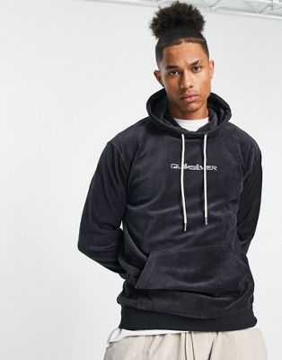 Quiksilver knitted cord hoodie in black - ASOS Price Checker