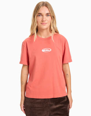 Quiksilver - Kurzärmliges T-Shirt in Mineralrot-Rosa