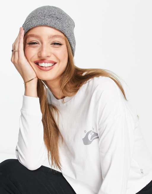 Quiksilver – Langärmliges Oversize-Shirt in Weiß, 4 von 4