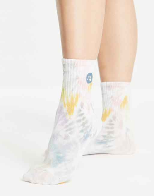 Quiksilver – Little Bit of Sunshine – Blå, batikfärgade strumpor
